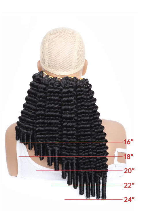 Burmese feather chrochet hair